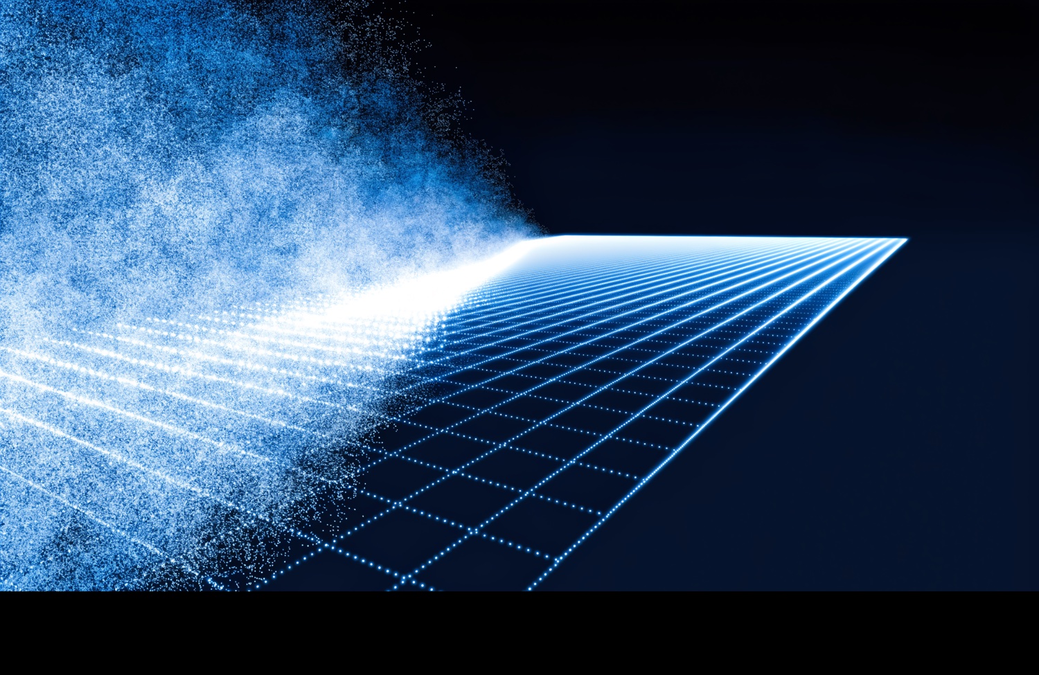Abstract signal artwork evoking data at scale