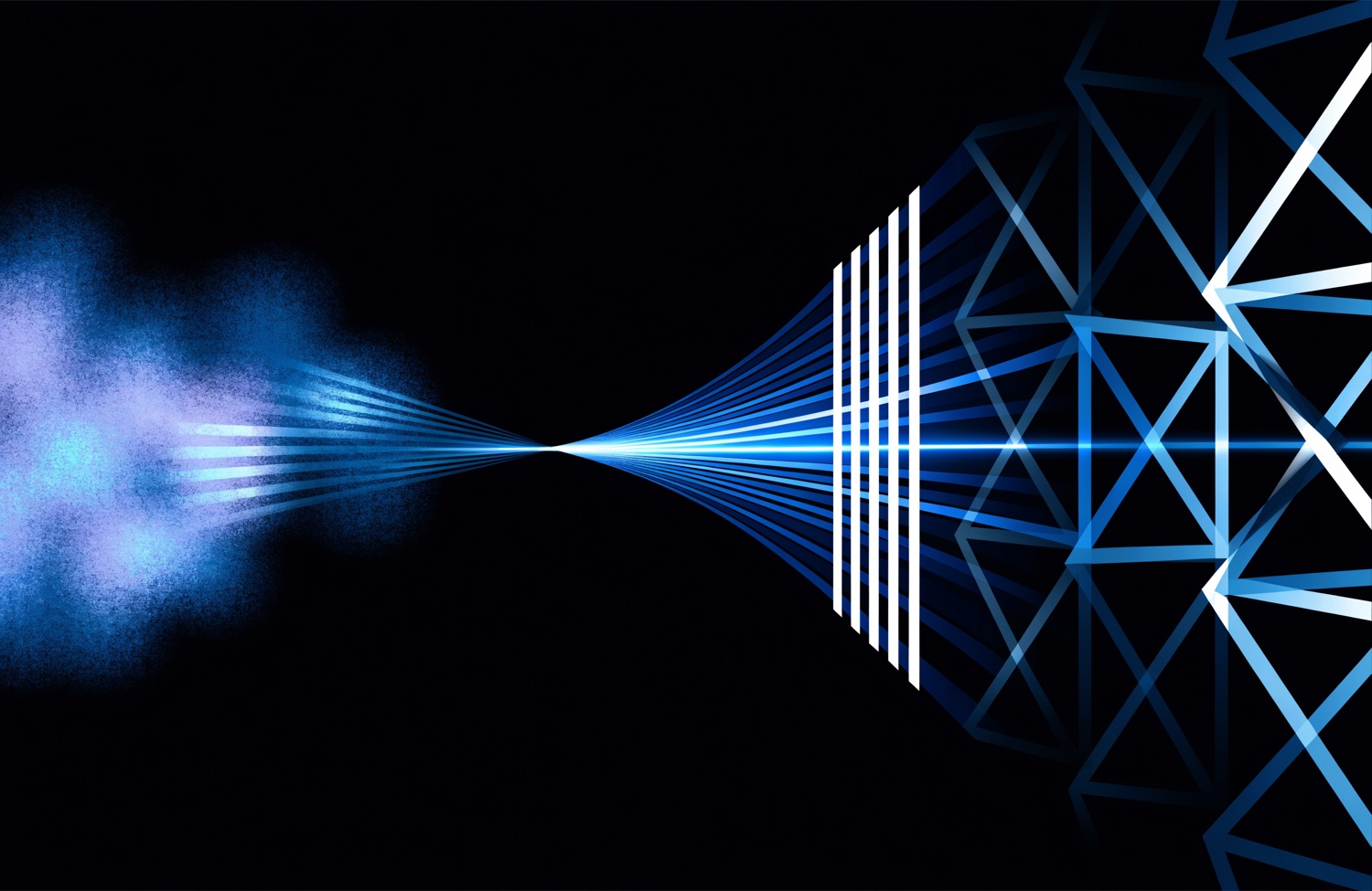 Abstract signal artwork evoking secure enterprise banking